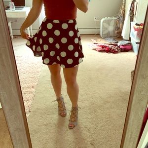 Polka dot skater skirt